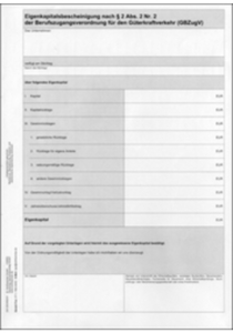 Eigenkapitalbescheinigung nach § 2 Abs. 2 Nr. 2 GBZugV  