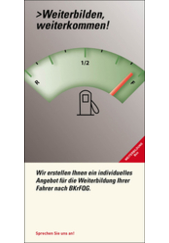 Kundenflyer Weiterbildung Bus