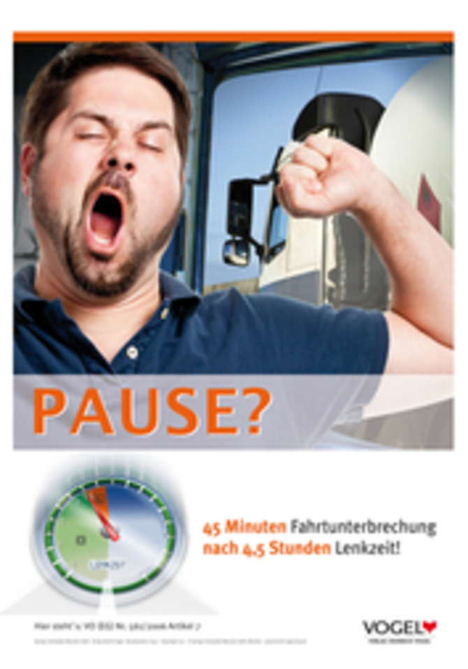 Plakat Lenk- und Ruhezeiten