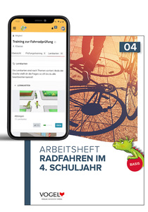 Set Basis-Arbeitsheft "Radfahren im 4.Schuljahr" inkl. FahrradPrüfung.de