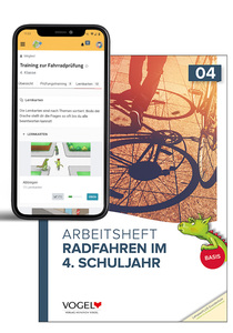 Set Basis-Arbeitsheft "Radfahren im 4. Schuljahr" inkl. FahrradPürfung.de *Bayern*