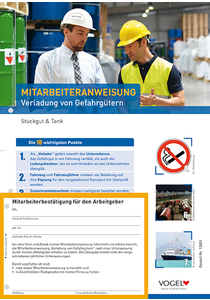 Mitarbeiteranweisung Verladung von Gefahrgut