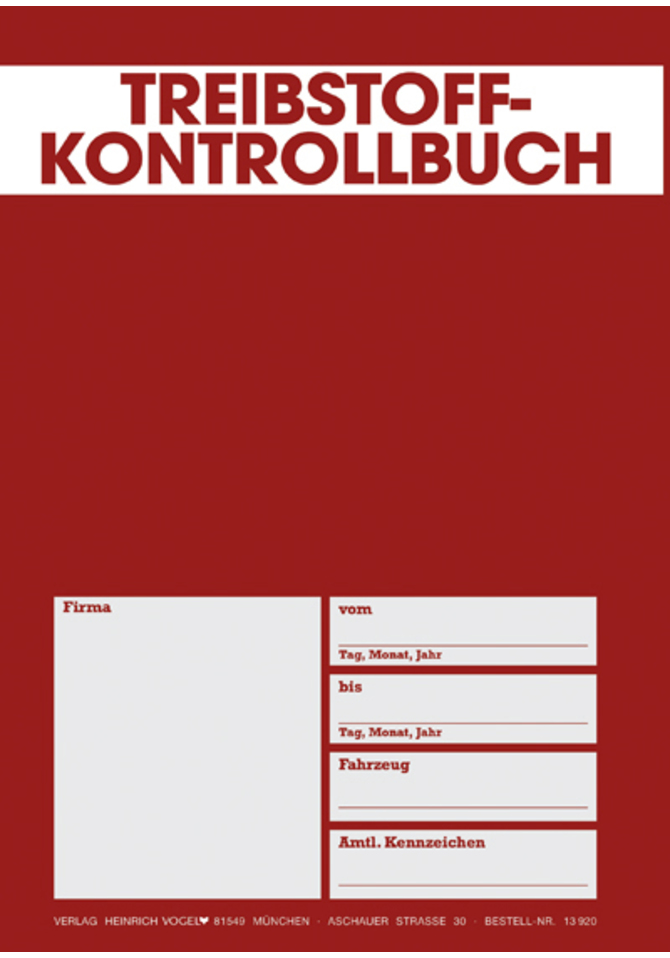 Treibstoffkontrollbuch