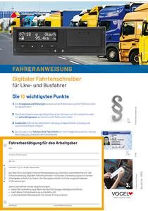 Fahreranweisung Digitaler Fahrtenschreiber