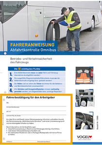 Fahreranweisung Abfahrtkontrolle Omnibus