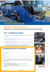 Fahreranweisung Abfahrtkontrolle Omnibus