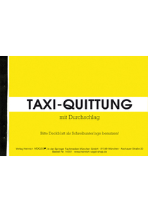 Quittungsblock Taxi