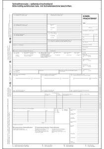 Kombi-Frachtbrief  4-fach NCR - neutral