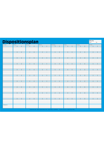 Wochen-Dispositionsplan auf Kartonunterlage