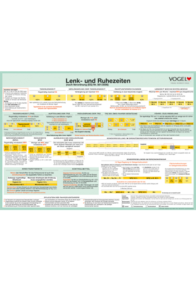Aushang Lenk- und Ruhezeiten