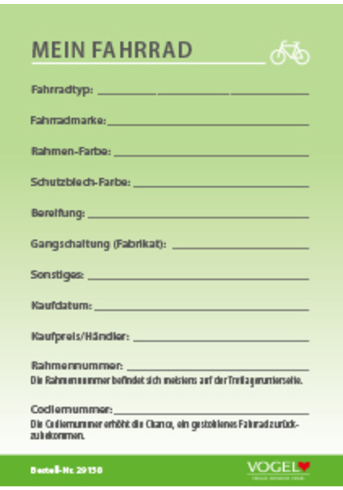 Fahrradpass zur erfolgreichen Radfahrausbildung        