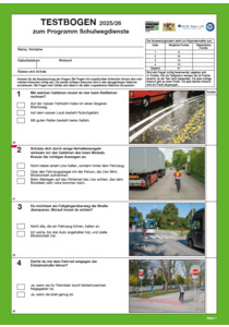 Sicherheit auf dem Schulweg - Testbogen