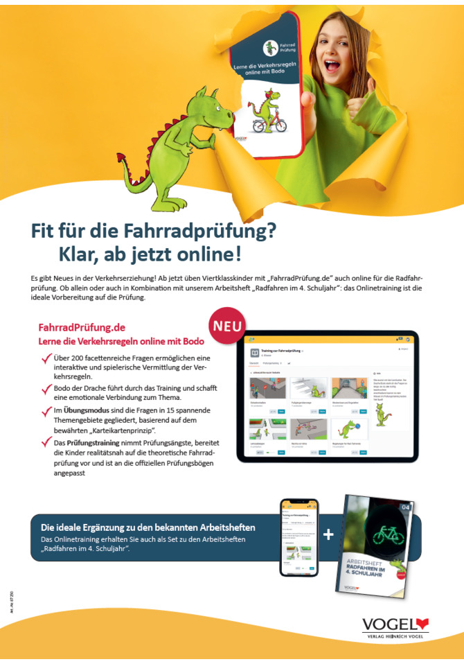 Flyer Produkthighlights Verkehrserziehung und Prävention 2025            