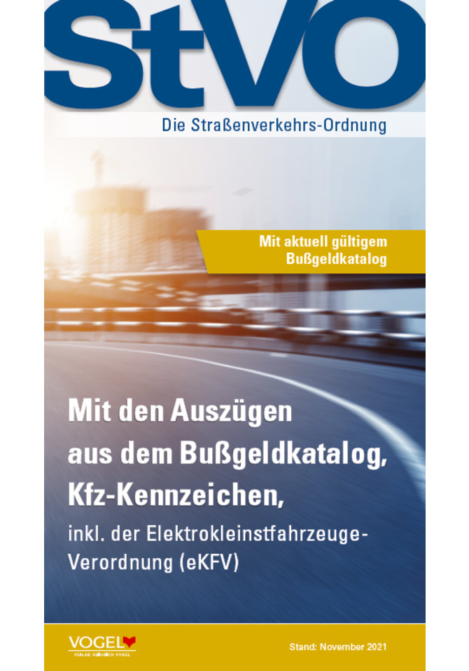 StVO - Die Straßenverkehrs-Ordnung, inkl. eKFV 