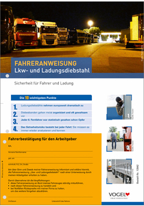 Fahreranweisung Lkw- und Ladungsdiebstahl