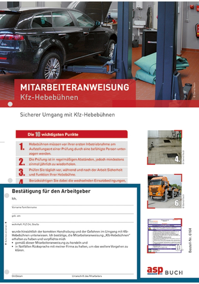 Mitarbeiteranweisung für Hebebühnen