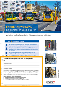 Fahreranweisung Linienverkehr Bus bis 50 km