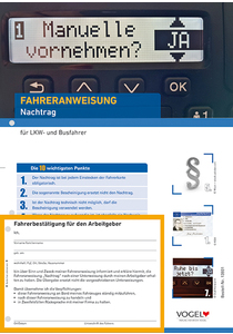 Fahreranweisung Nachtrag für Lkw- und Busfahrer