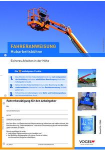 Fahreranweisung Hubarbeitsbühne