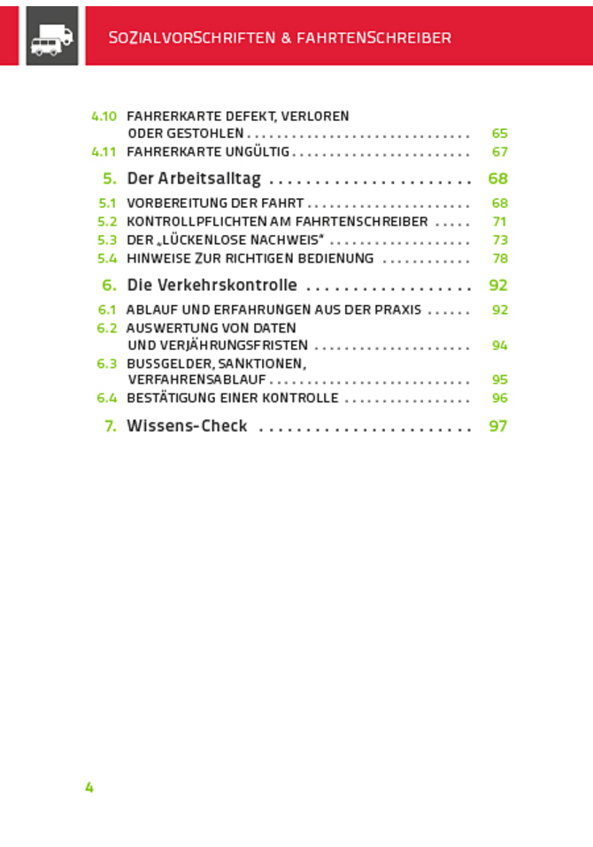 Teilnehmerheft Modul 2 Sozialvorschriften & Fahrtenschreiber 3. Welle - Inhalt 2/2