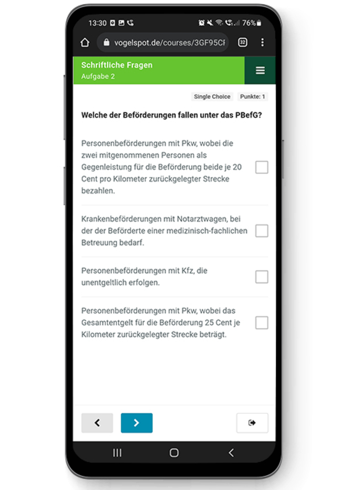 VogelSPOT: Fachkunde Taxi