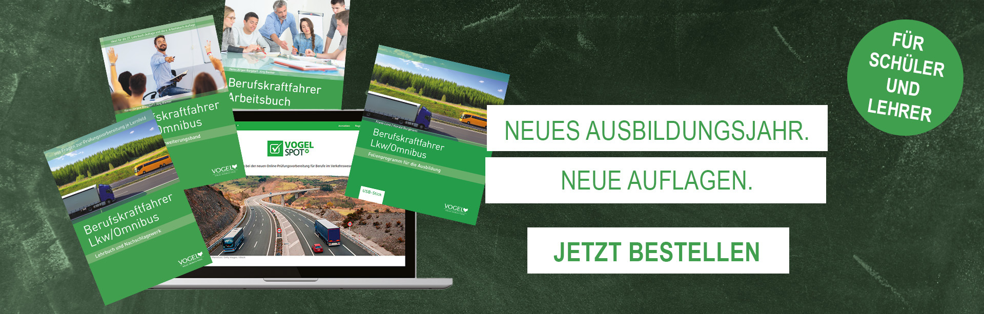 Vier Ausbildungsbücher zum BKF - zur Seite Jetzt bestellen