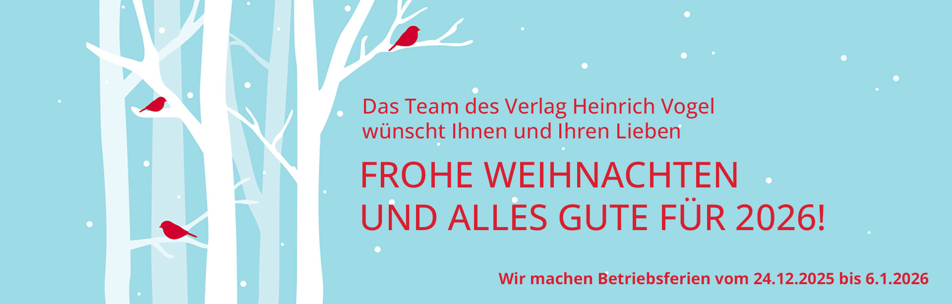 Heinrich Vogel Shop wünscht frohe Weihnachten - zur Seite Heinrich Vogel Shop